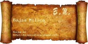 Bajza Milica névjegykártya